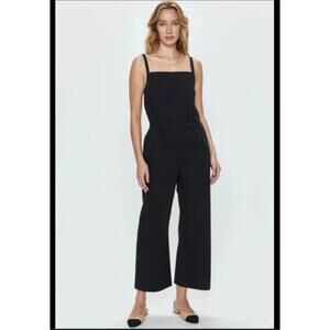 PISTOLA Womens Adela Cropped Jumpsuit Fade to Black Size XSmall